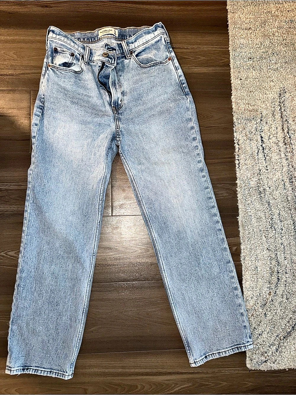 Abercrombie & Fitch The Ankle Straight Ultra High Rise Jeans Blue 6